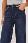 K3893 RA.ILS HİGH RİSE WİDE LEG LACİVERT JEAN