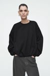 K3903 C.OS SİYAH VİSKOS SWEAT