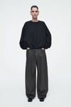 K3903 C.OS SİYAH VİSKOS SWEAT