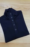 K3905 C.OS YARIM DÜĞMELİ DİK YAKA LACİVERT SWEAT