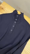 K3905 C.OS YARIM DÜĞMELİ DİK YAKA LACİVERT SWEAT