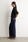 K3932 C.OS TABA DİKİŞLİ KOYU LACİVERT ANKLE JEAN