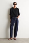 K3932 C.OS TABA DİKİŞLİ KOYU LACİVERT ANKLE JEAN