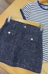 K3941 RA.ILS ÖNDEN CEPLİ LACİVERT ETEK