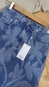 K3944 RA.ILS DESENLİ MAVİ DENİM ETEK