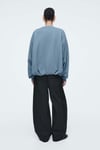 K3949 C.OS MAVİ VİSKOS SWEAT