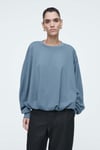 K3949 C.OS MAVİ VİSKOS SWEAT