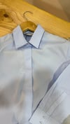 K3986 Z. GİZLİ PATLI 1/3 KOL MAVİ POPLİN GÖMLEK