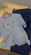 K4015 T.M NAKIŞLI GRİ T-SHIRT 