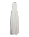 K4030 HALTER YAKA SIRT DETAYLI TAŞ RENGİ MAXİ ELBİSE
