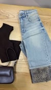 K4054 LEOPAR PAÇA DETAYLI TAŞLAMALI JEAN