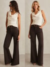 K4059 RE.IS DEGAJE YAKA KREM FİTİLLİ BLUZ