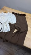 K4062 LİYOSEL CROP KAHVERENGİ PANTOLON