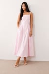 K4070 MİNT V. PEMBE DENİM ELBİSE