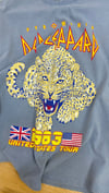 K4076 BASKILI YIKAMALI İNDİGO T-SHIRT