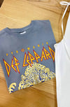 K4076 BASKILI YIKAMALI İNDİGO T-SHIRT
