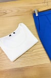 K4079 OVAL YAKA BEYAZ CROP T-SHIRT