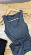 K4105 KOYU GRİ ÖRME BODYSUİT