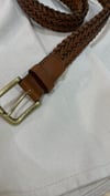K4115 HAKİKİ DERİ TABA ÖRGÜ KEMER