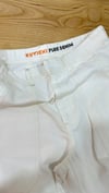 K4118 KYCH PAÇASI ÇITÇIT DETAYLI BEYAZ DENİM PANTOLON