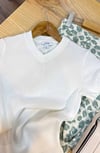 K4127 RE.IS V YAKA FİTİLLİ EKRU T-SHIRT