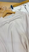 K4159 TPSHP GENİŞ KOL DETAYLI BEJ T-SHIRT