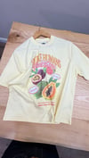 K4162 U.H MEYVE BASKILI SARI T-SHIRT