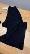 K4181 R.VED BELİ LASTİKLİ PAMUK KETEN KARIŞIMLI SİYAH PANTOLON