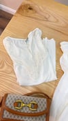 K4191 H.M DANTEL YAKA KREM T-SHIRT