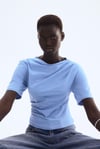 K4194 DRAPE DETAYLI T-SHIRT