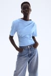 K4194 DRAPE DETAYLI T-SHIRT