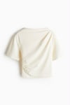 K4194 DRAPE DETAYLI T-SHIRT