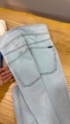 K4195 KYCH BUZ MAVİSİ GENİŞ PAÇA DENİM PANTOLON