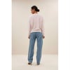 K4205 BYBR SİMLİ MAVİ BARREL JEAN