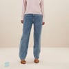K4205 BYBR SİMLİ MAVİ BARREL JEAN
