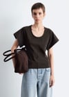 K4210 BELDEN OTURTMALI ACI KAHVE T-SHIRT