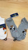 K4227 BEAR DESENLİ 4'LÜ GRİ/KREM PATİK ÇORAP