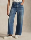 K4230 PRL MAVİ WİDE LEG CROP JEAN