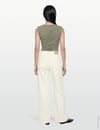 K4242 MS.MSH LİKRALI KREM PANTOLON