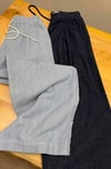 K4244 BYBR PİLELİ BELİ BAĞCIKLI DENİM PANTOLON