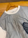 K4267 TW TÜL DETAYLI EKRU T-SHIRT
