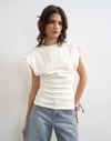 K4274 TPSHP BELDEN OTURMALI EKRU T-SHIRT