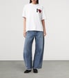 K4276 ALL S. ÖN/ARKA PUNCH NAKIŞLI T-SHIRT