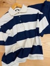 K4283 GRGE POLO YAKA LACİVERT ŞERİTLİ T-SHIRT