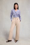 K4297 HOLLAND C. GOLD DÜĞMELİ KREM PANTOLON