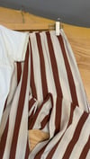 K4306 Z. KAHVE ÇİZGİLİ VİSKOS PANTOLON
