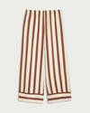 K4306 Z. KAHVE ÇİZGİLİ VİSKOS PANTOLON