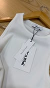 K4342 İ.YOL BEYAZ FİTİLLİ T-SHIRT