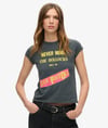 K4351 SPR.DRY BASKILI ANTRASİT T-SHIRT