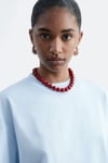 K4357 &OTHR PAMUKLU TOK BOXY T-SHIRT